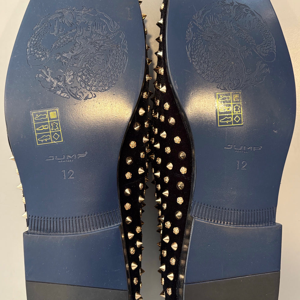 
                      
                        J75 by Jump Leopold Black + Gold Studded Slip on Dress Shoes Size: 12
                      
                    