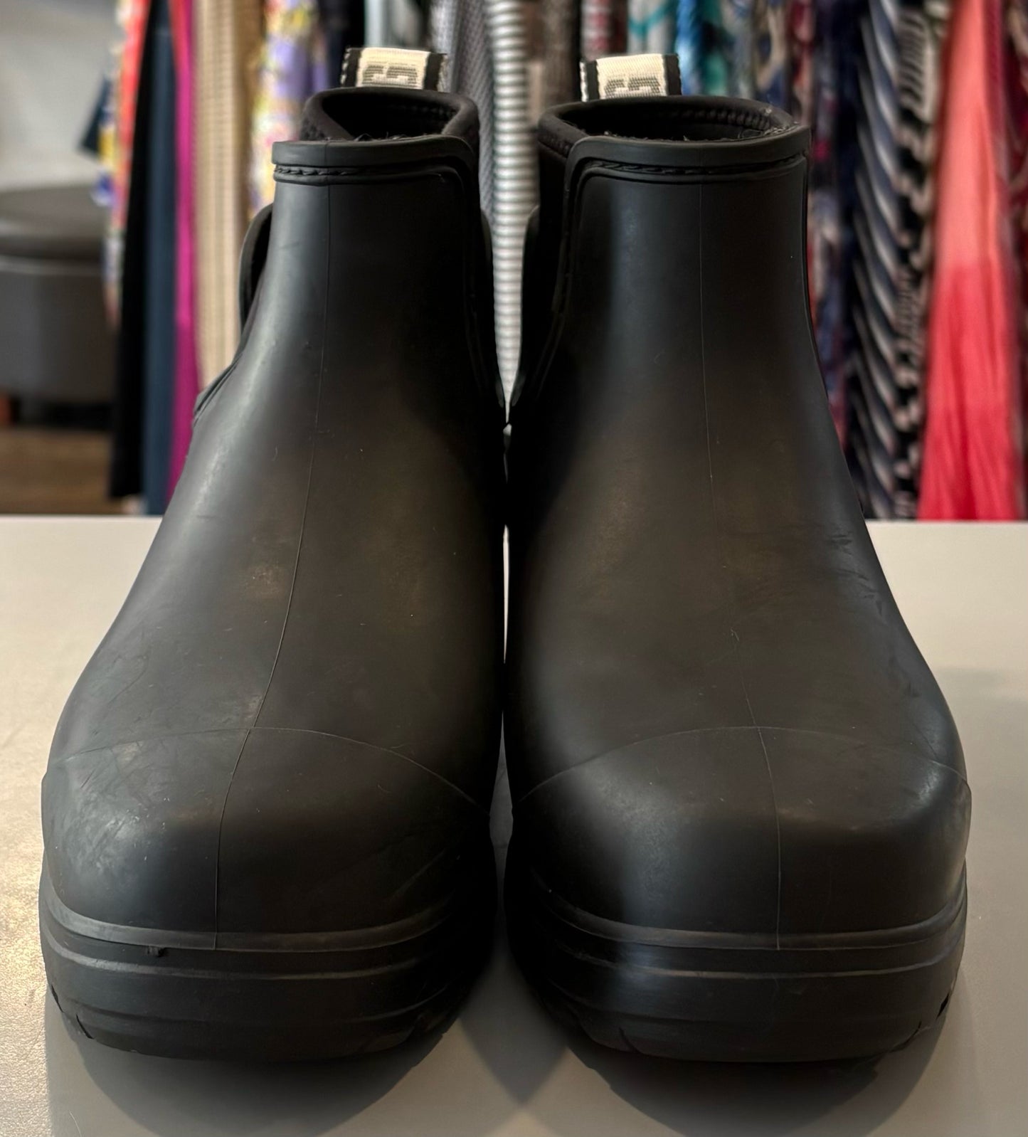 NWOB UGG Women's Droplet Waterproof Rain Boots in Black Sz:6