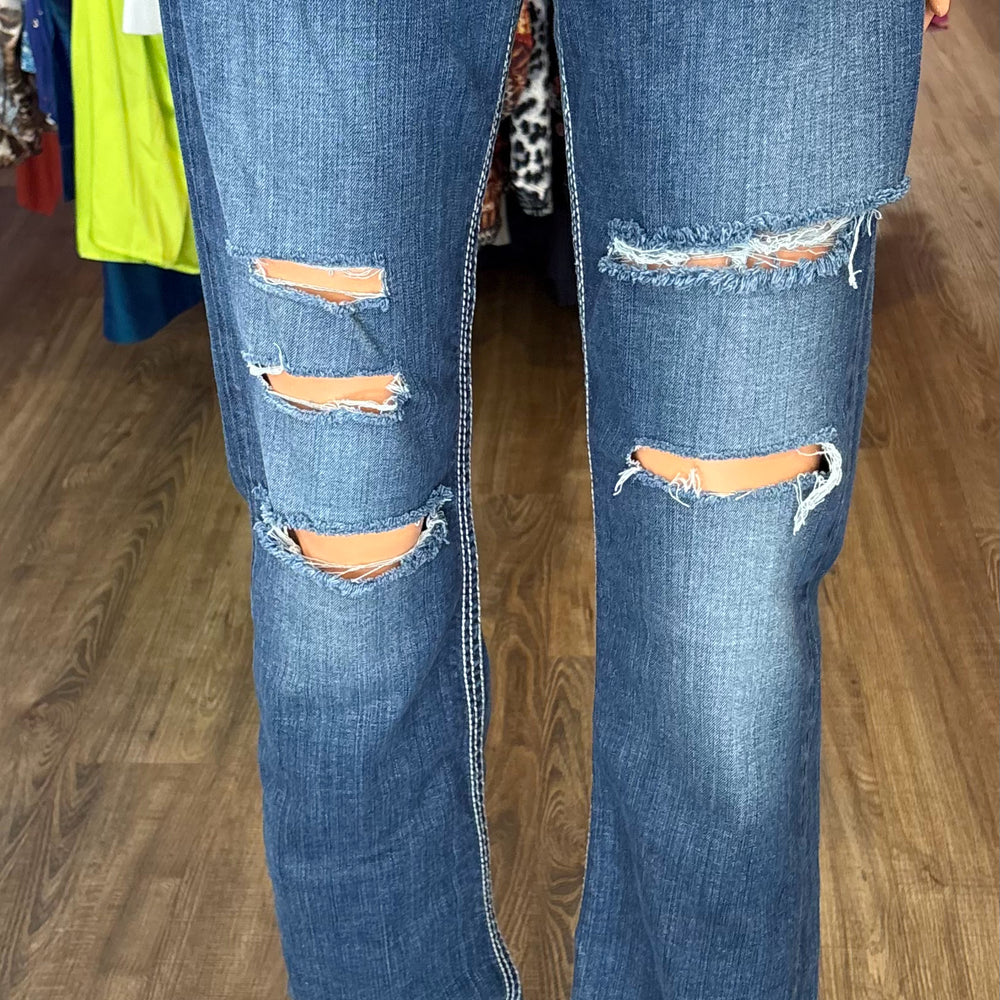 BKE Denim Payton Bootcut Distressed Jeans Size: 28R X 31.5