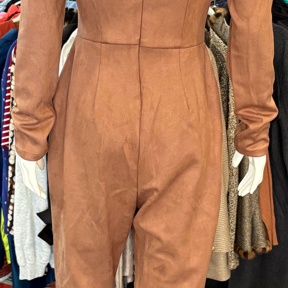 
                      
                        NWOT L'atiste Faux Suede Brown Jumpsuit with Keys Detailing Size: L
                      
                    