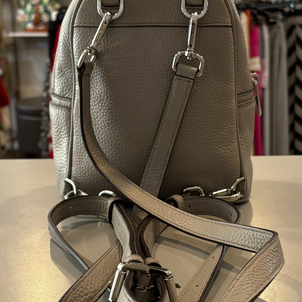 
                      
                        Michael Kors Abbey Pearl Grey Studded Extra Small Backpack
                      
                    