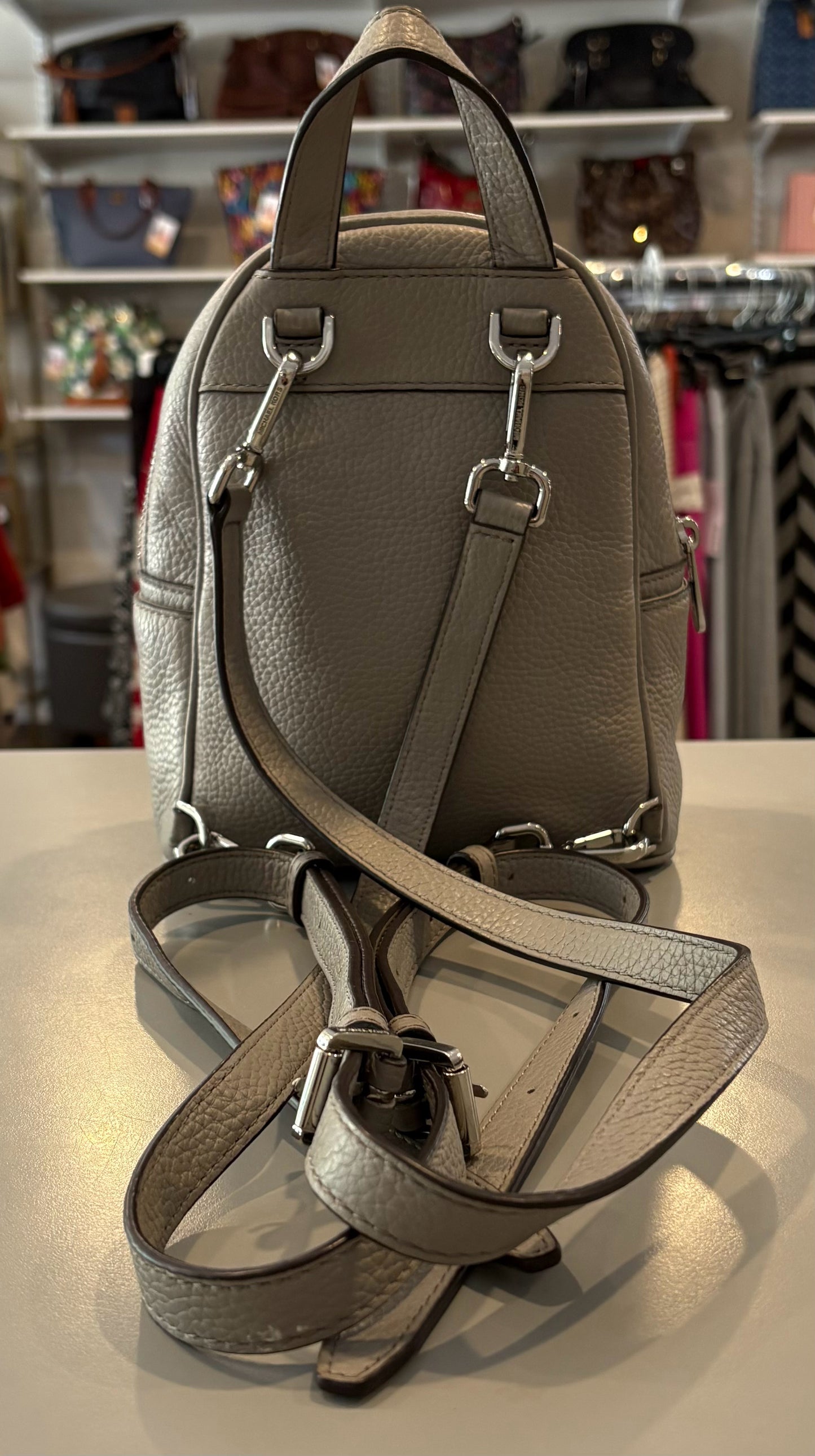 Michael Kors Abbey Pearl Grey Studded Extra Small Backpack – Sweet Purseonality Michael Kors Abbey Pearl Grey Studded Extra Small Backpack – Sweet Purseonality
