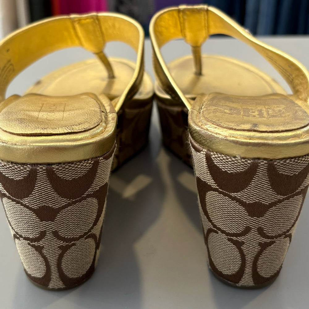 
                      
                        RARE Coach Jody Wedge Sandals Size:8B
                      
                    