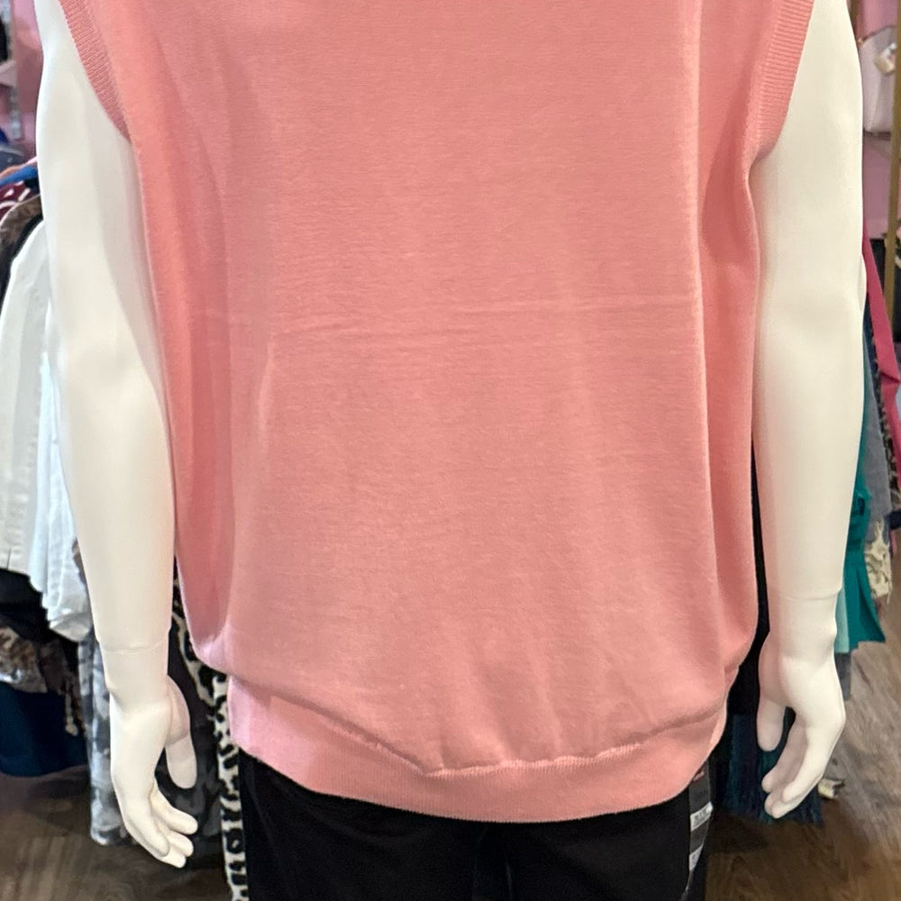 
                      
                        BAGAZIO Pink Quarter Zip Cotton Blend Sweater Vest Size: XXL
                      
                    