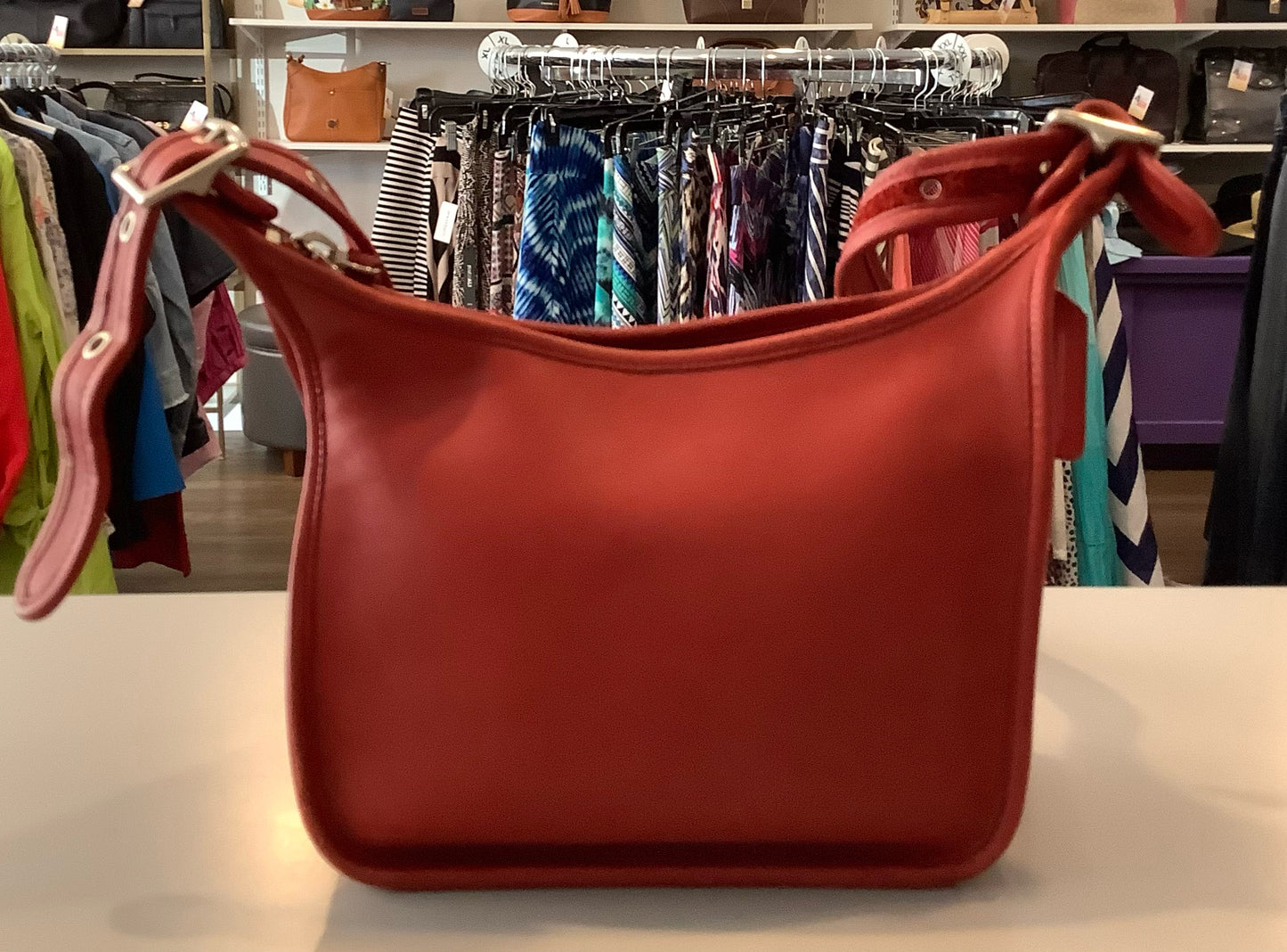 RARE Coach Janice Red Legacy Crossbody SN:B06D-9950