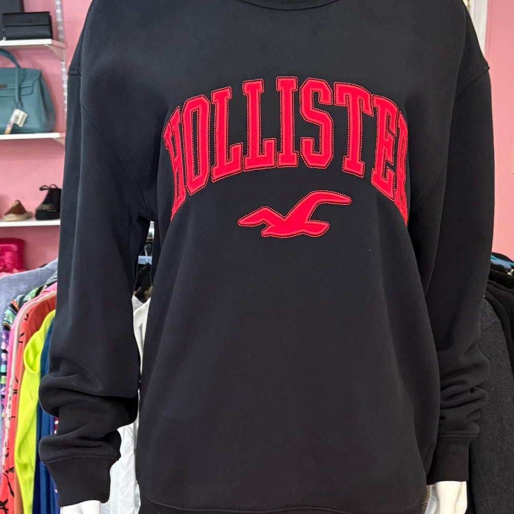 NWOT Hollister Black and Red Sweatshirt Size:M