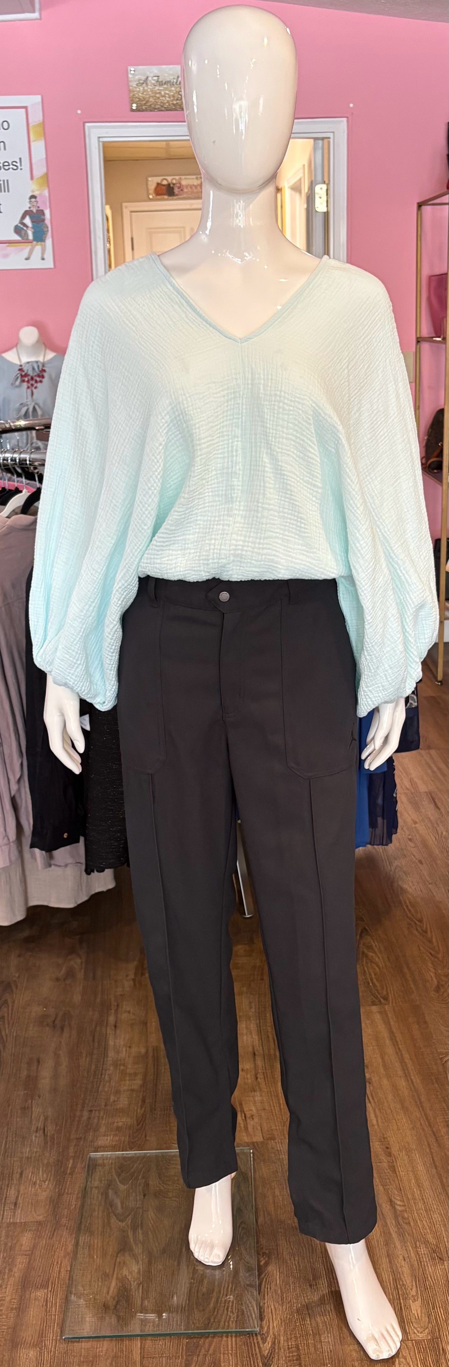 NWT Jordan Woven Black Straight Leg Pants Sz:M