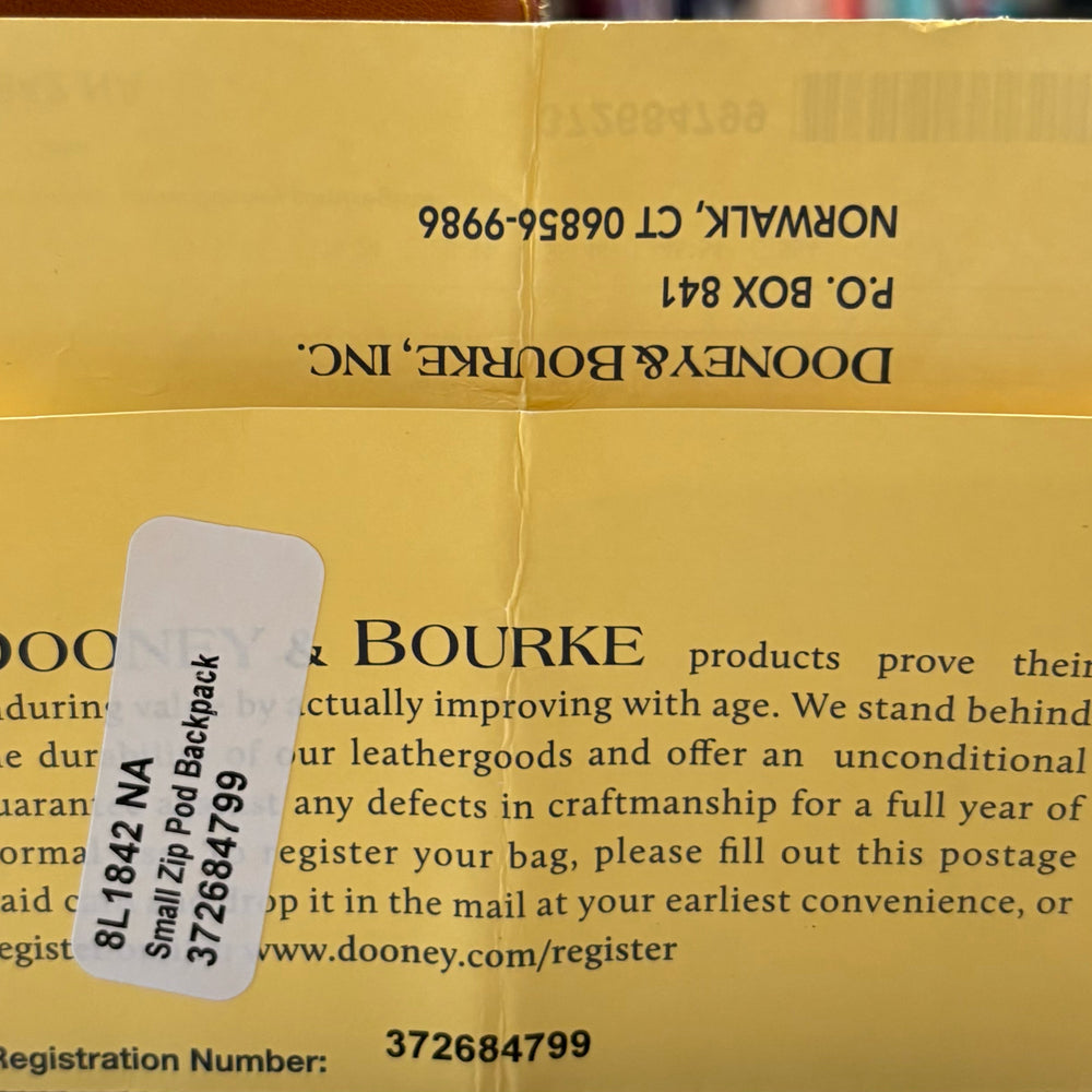RARE Dooney & Bourke Florentine Leather Small Zip Pod Backpack in ...