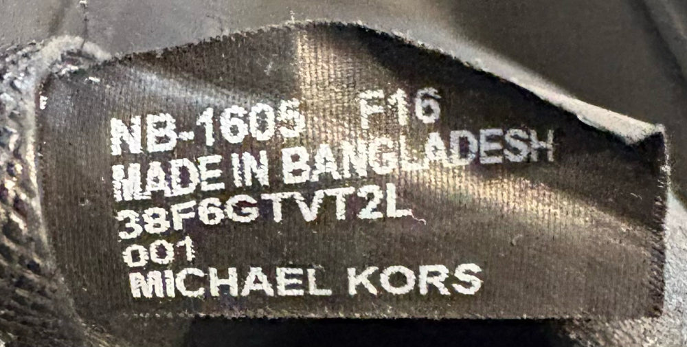 
                      
                        Michael Kors Jet Set Black Saffiano Leather Large Tote with Clip Closure
                      
                    