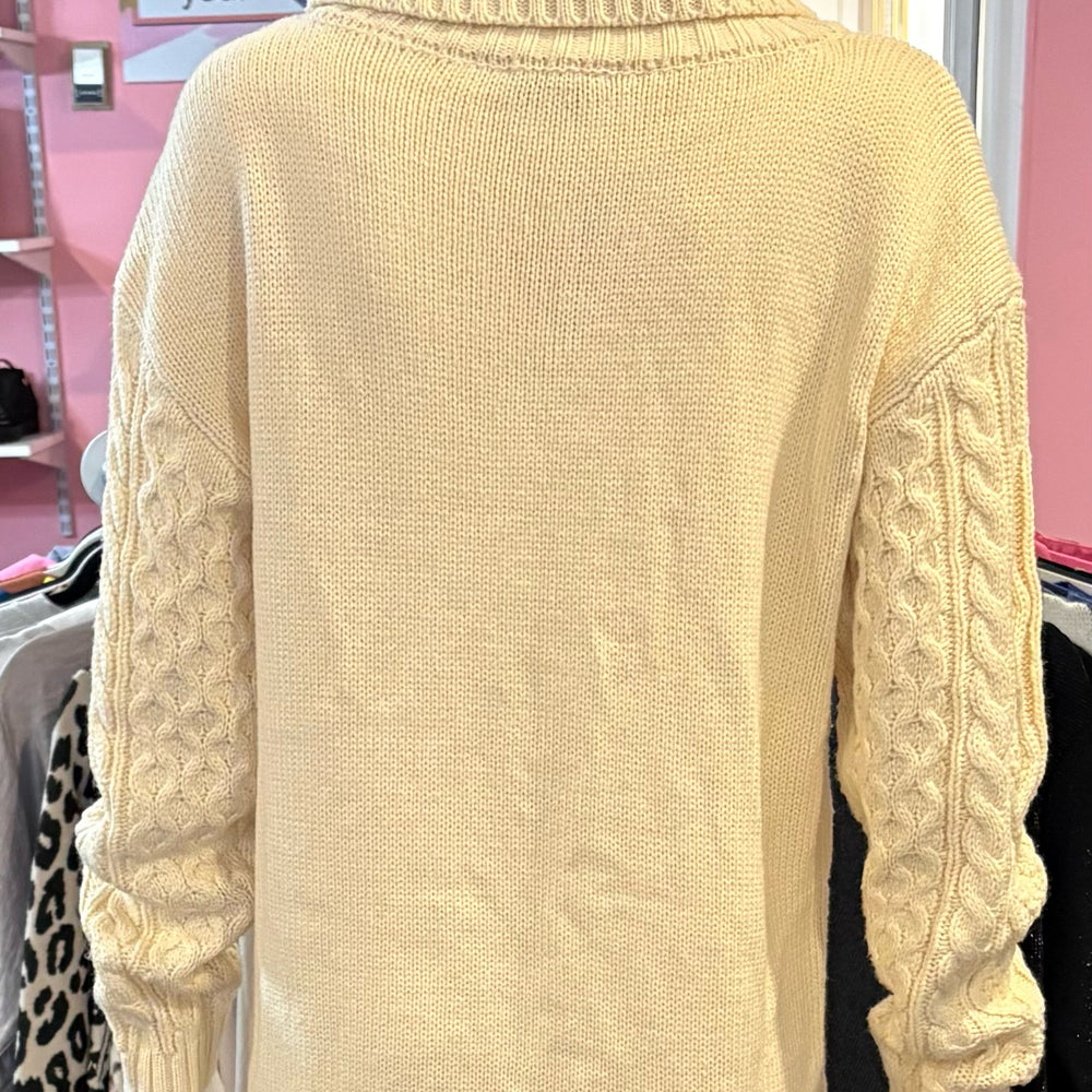 
                      
                        NWOT Stellah Ivory Chunky Turtleneck Sweater Dress Size: M
                      
                    