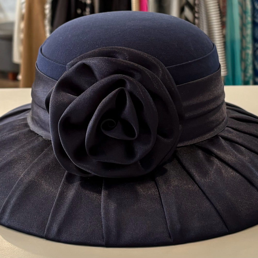 Jessica Taylor Navy Blue Church Hat