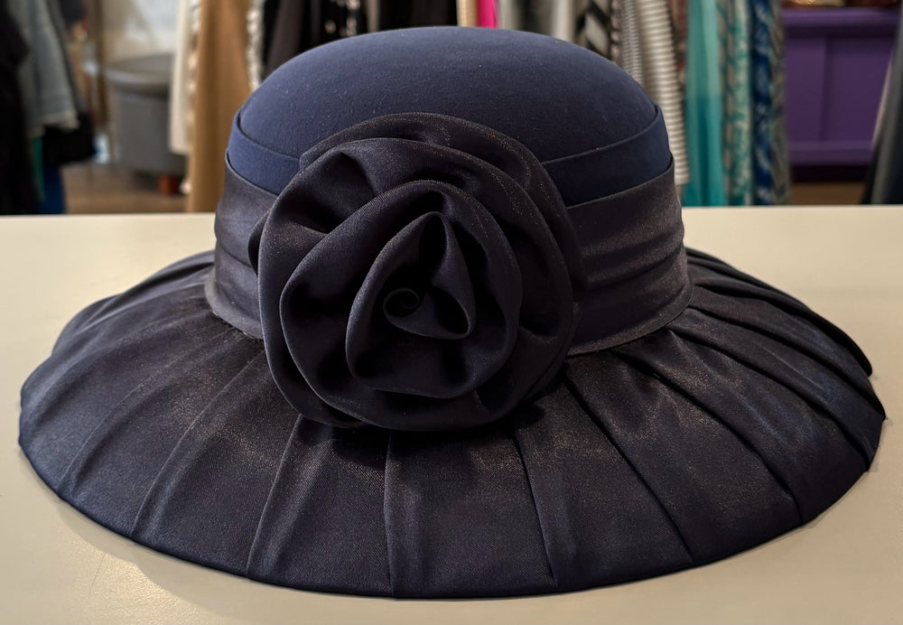 Jessica Taylor Navy Blue Church Hat