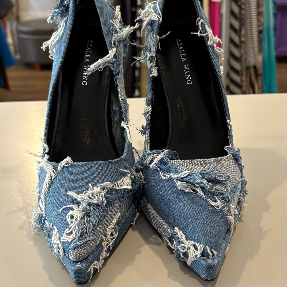 NWOB RARE Azalea Wang Giada Denim Pumps Size: 7.5