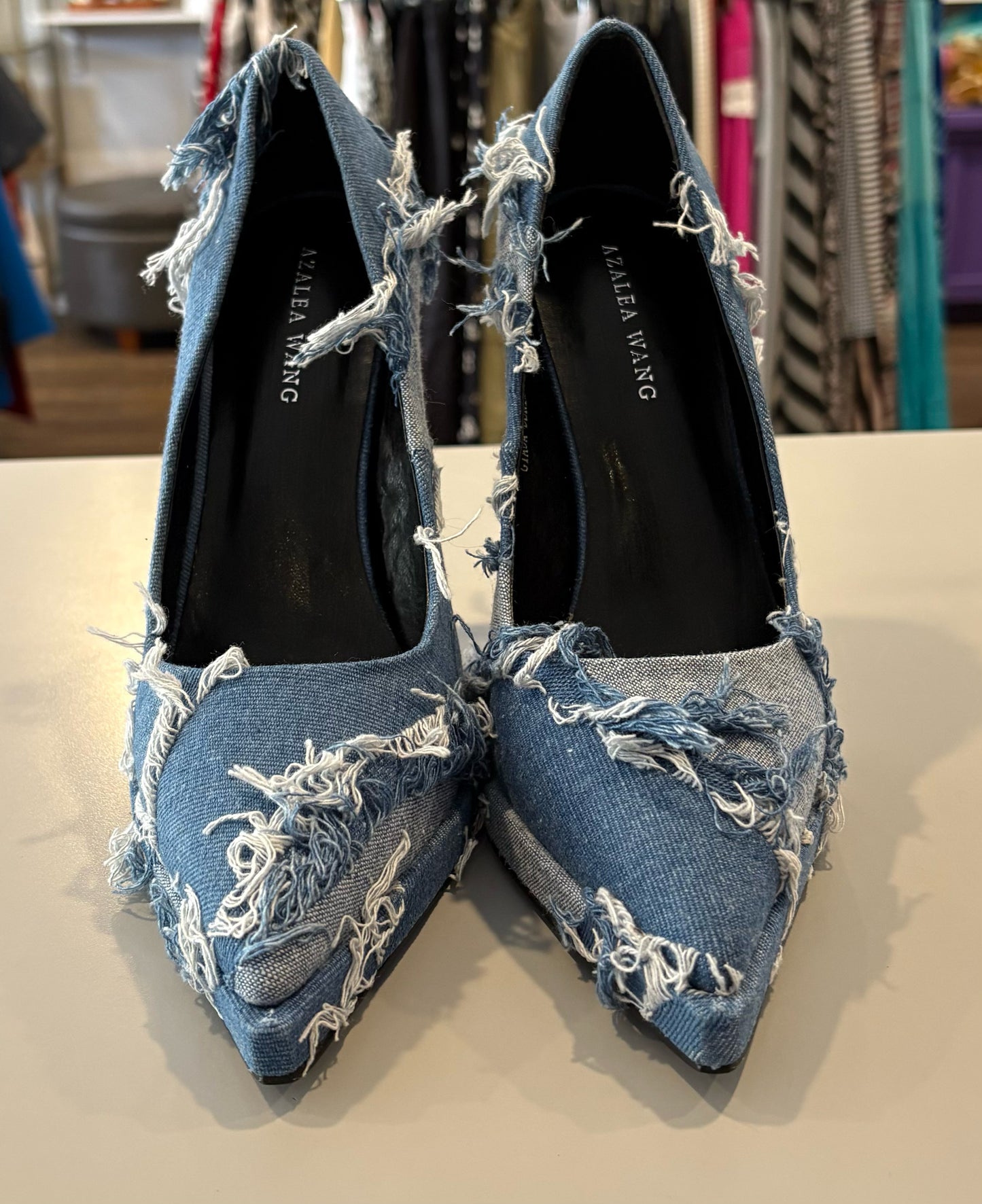 NWOB RARE Azalea Wang Giada Denim Pumps Size: 7.5