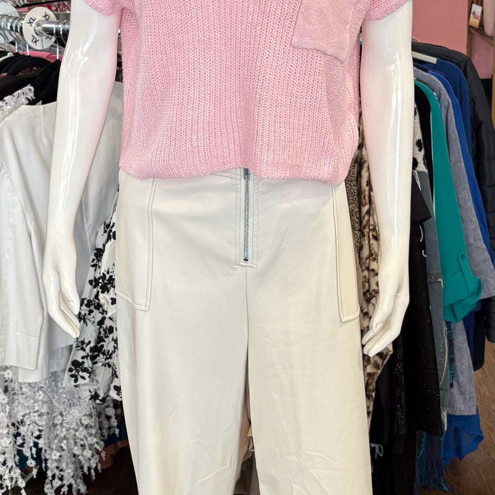 Sweater Generis Pink Short Sleeve Sweater Size:L