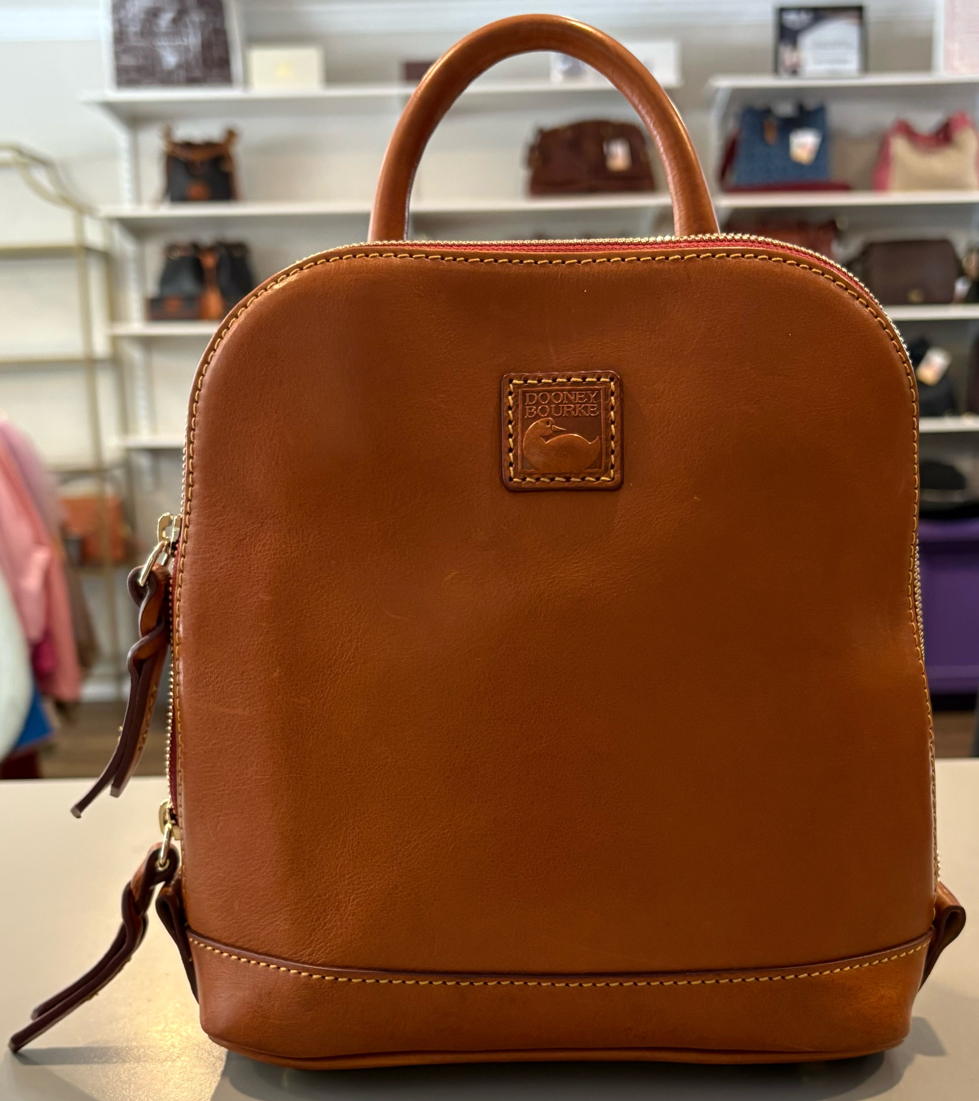 RARE Dooney & Bourke Florentine Leather Small Zip Pod Backpack in ...