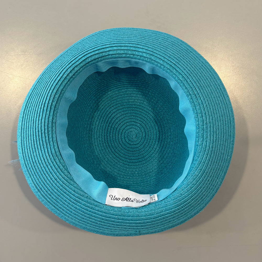 
                      
                        Uno Alla Volta Turquoise Dress Hat
                      
                    