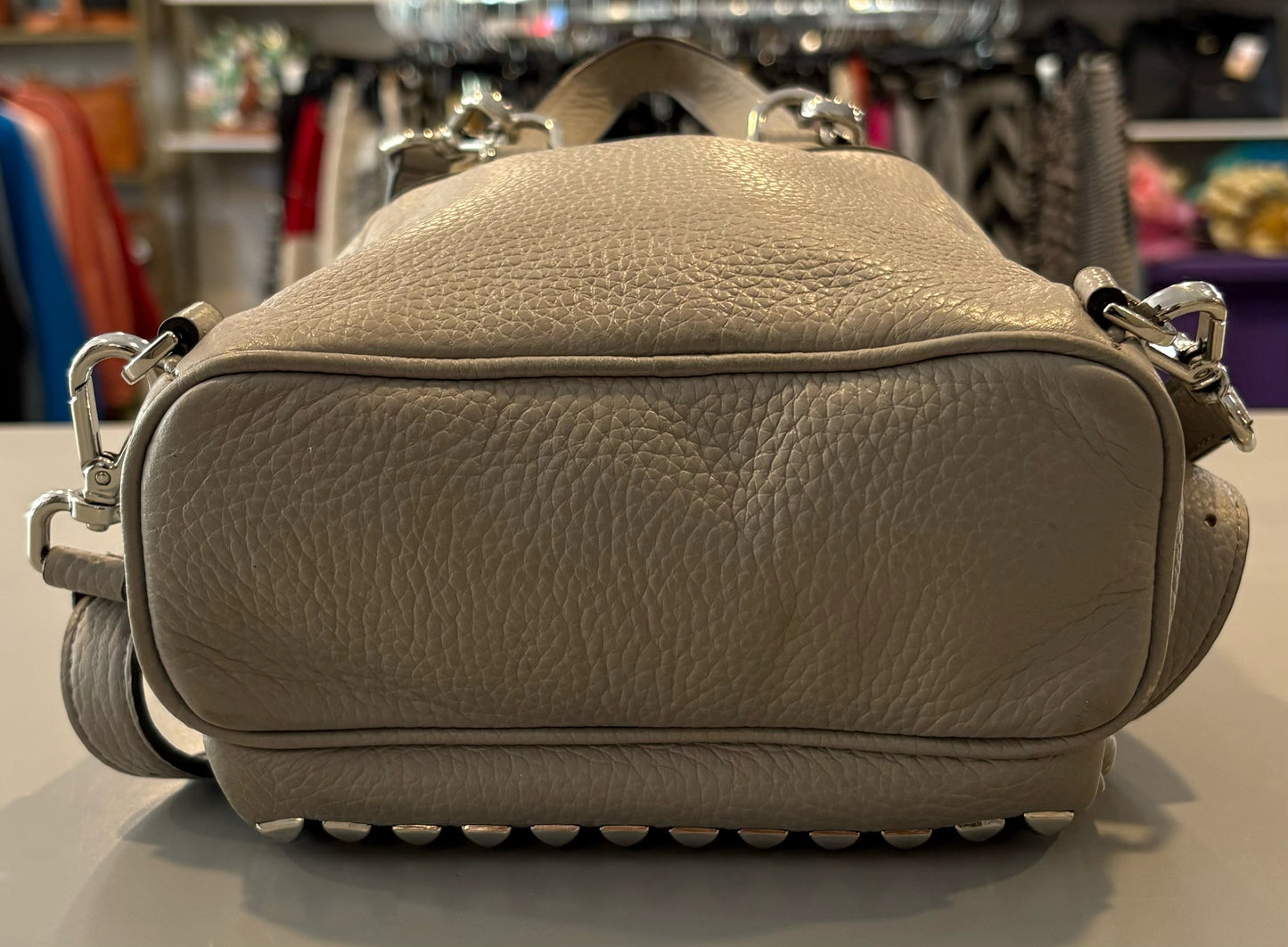 Michael Kors Abbey Pearl Grey Studded Extra Small Backpack Sweet Purseonality Michael Kors Abbey Pearl Grey Studded Extra Small Backpack Sweet Purseonality