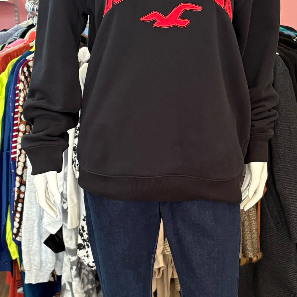NWOT Hollister Black and Red Sweatshirt Size:M