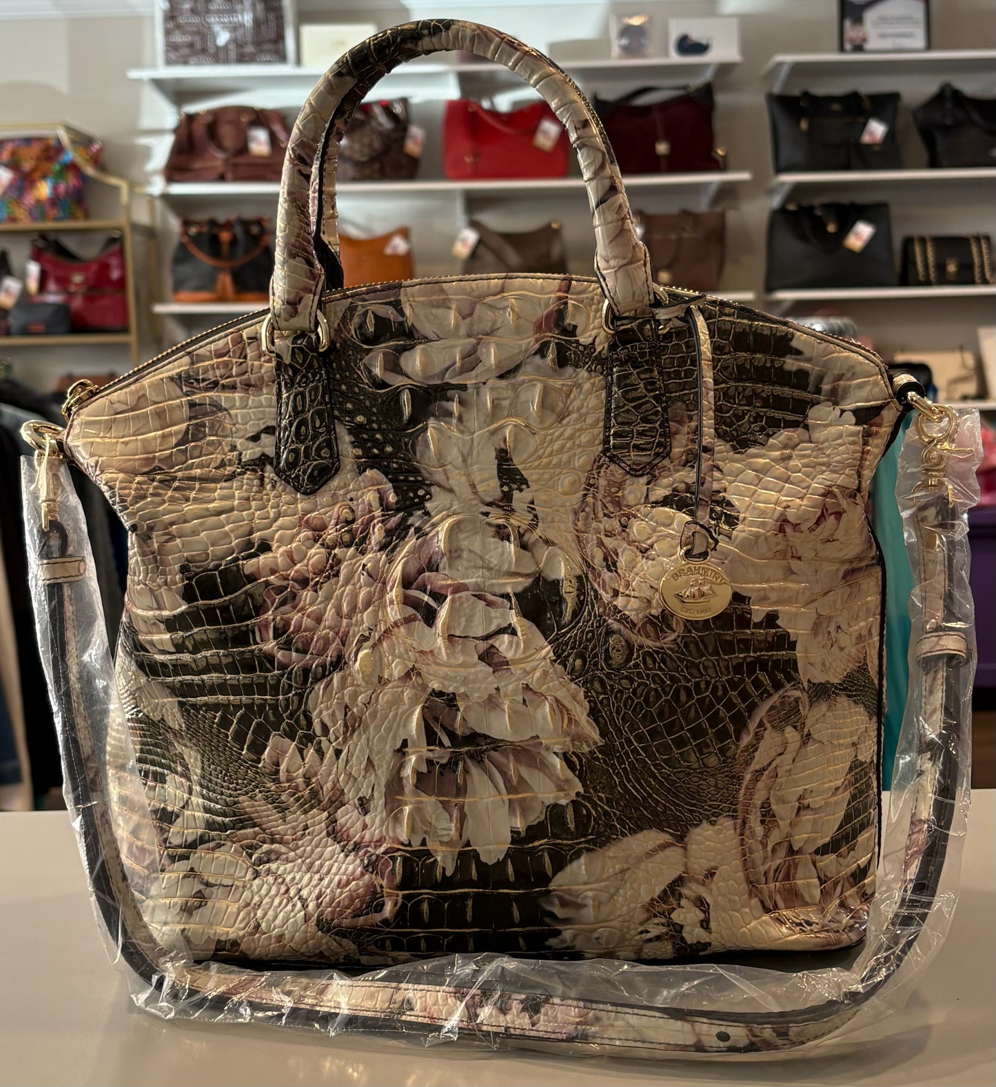 RARE Brahmin Eden Garland Melbourne Large Duxbury Satchel