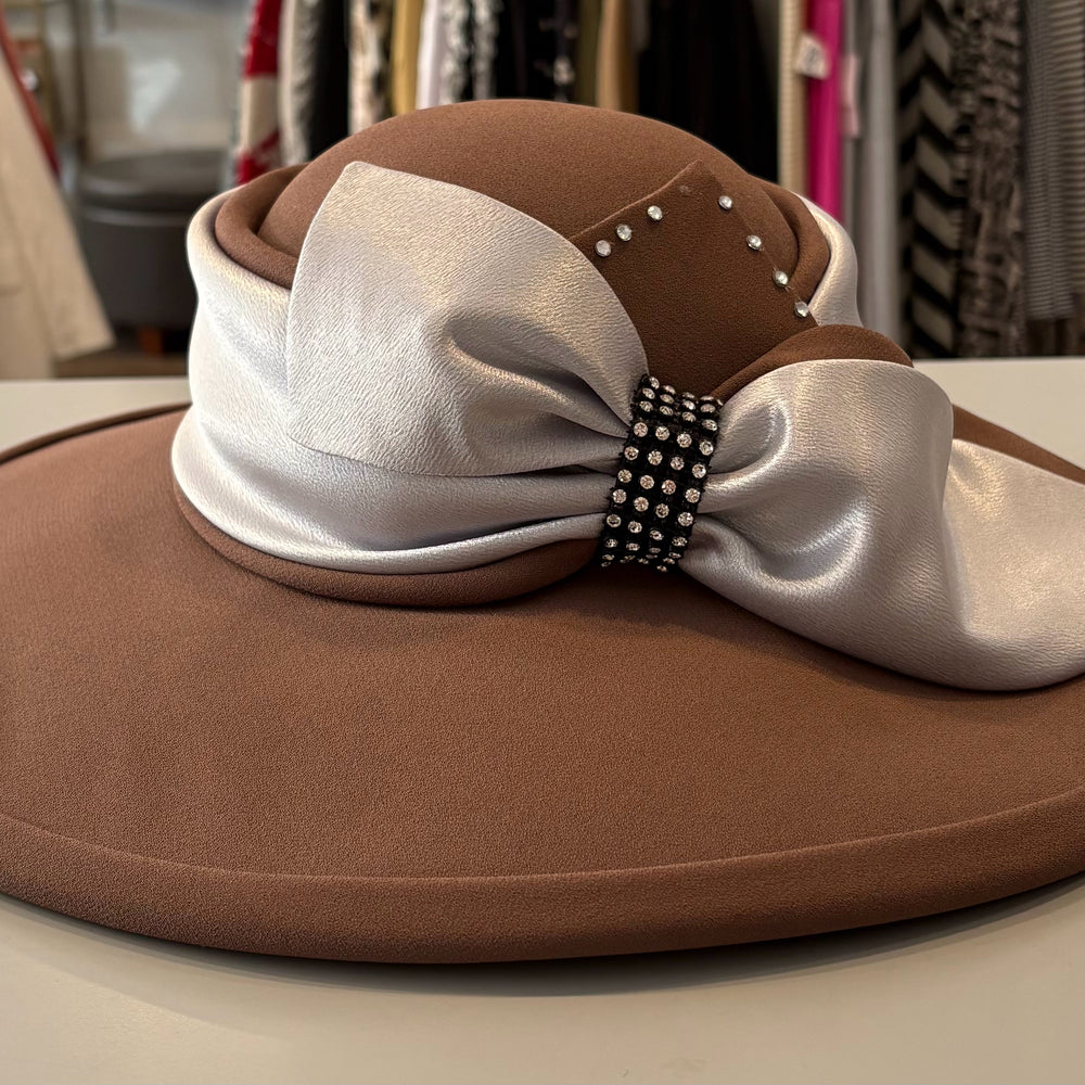 Ms. Divine Brown & Grey Church Hat