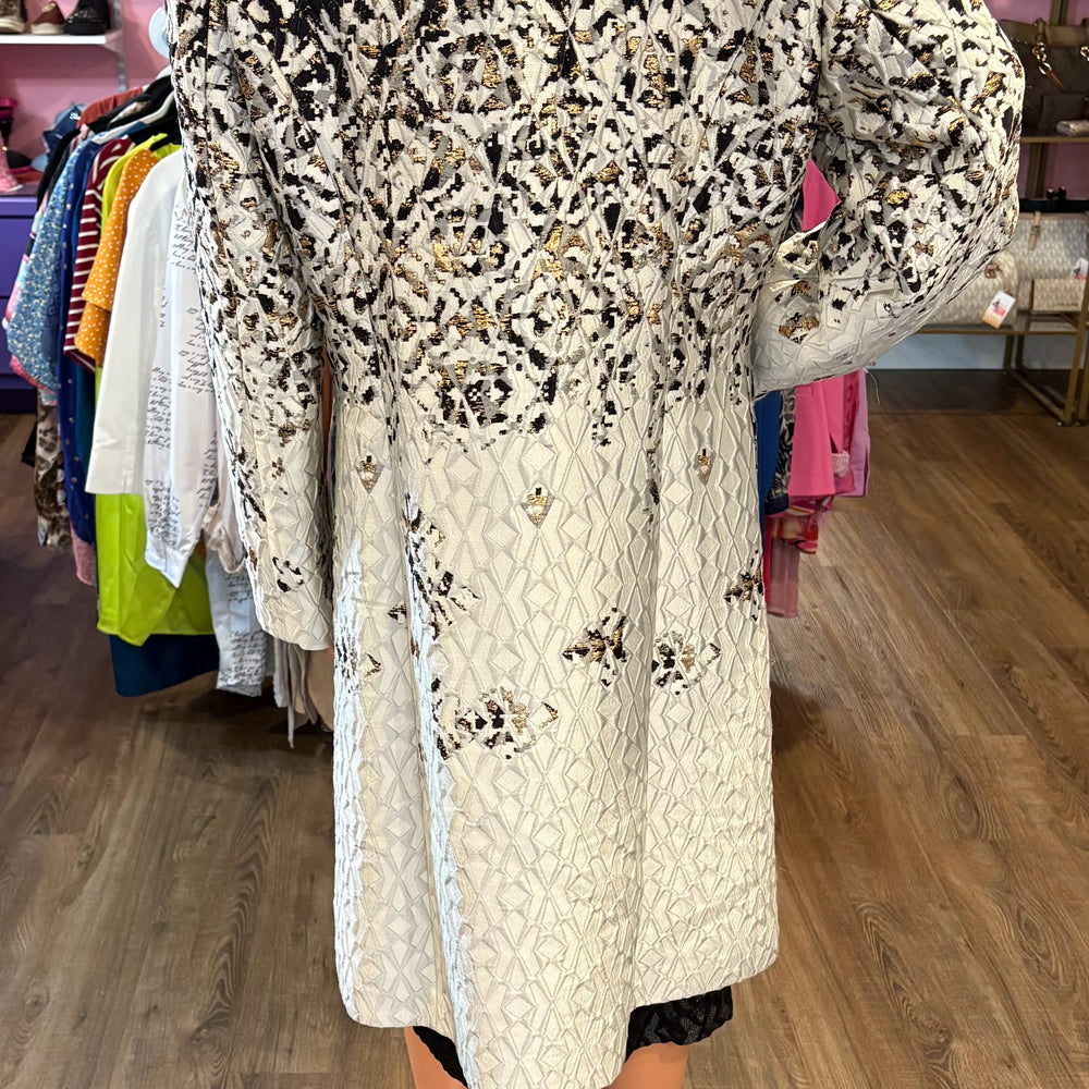 
                      
                        St. John Collection Metallic Pixelated Jacquard Topper Jacket & Dress Set Sz:14
                      
                    
