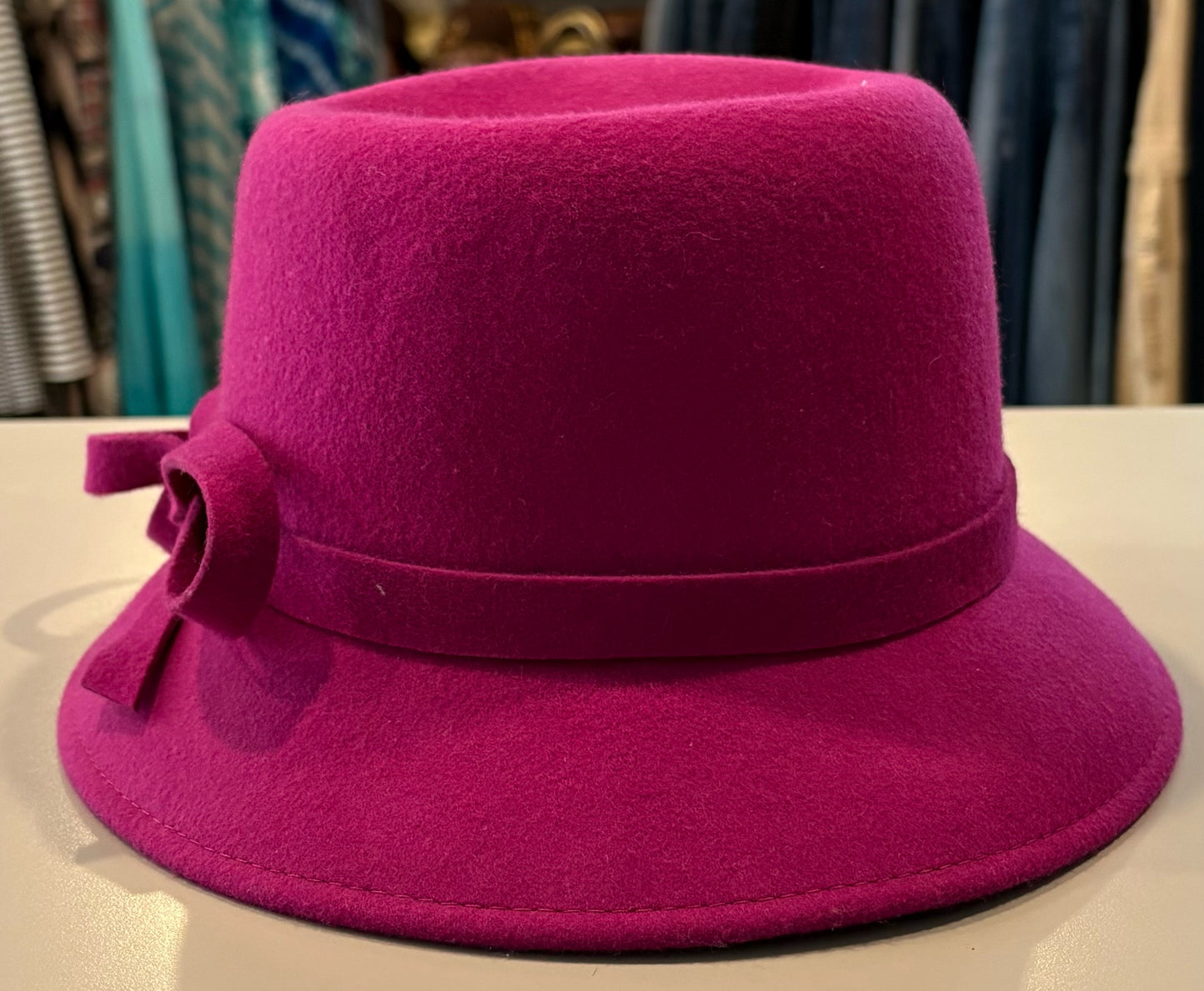 Soprattutto Dark Purple 100% Wool Dress Hat