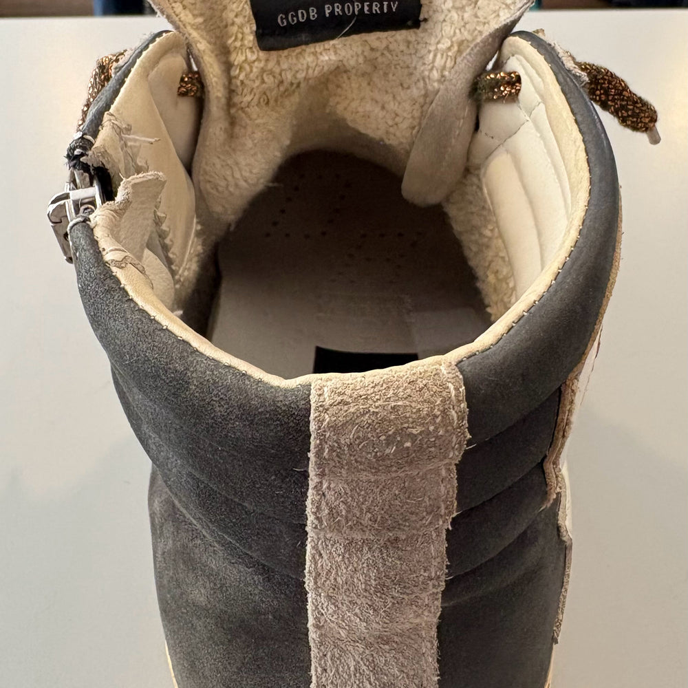 
                      
                        Golden Goose Slide High-Top with White Star Suede & Leather Sneakers Size:39
                      
                    