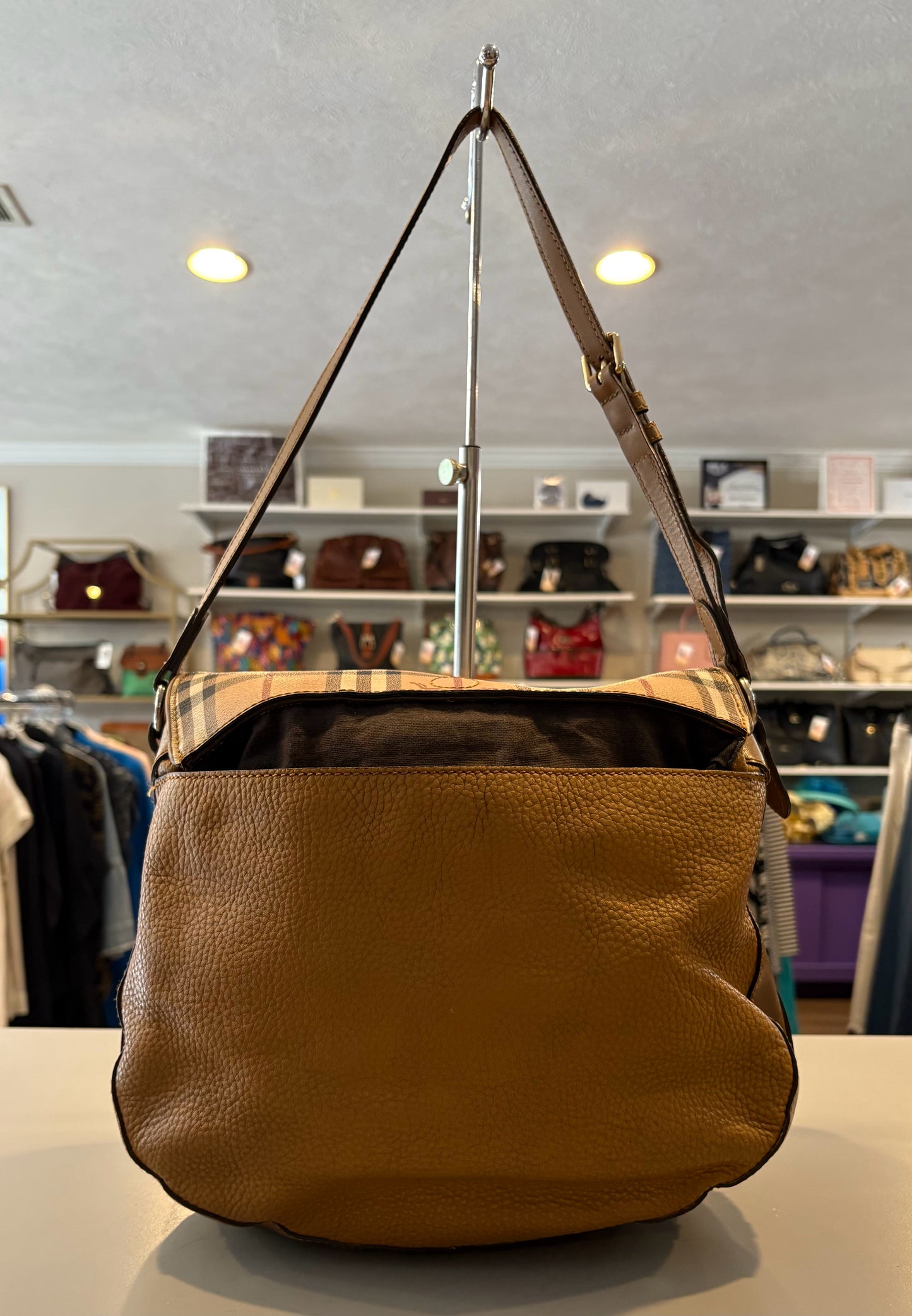 Burberry Haymarket Check Maydown Medium Hobo bag