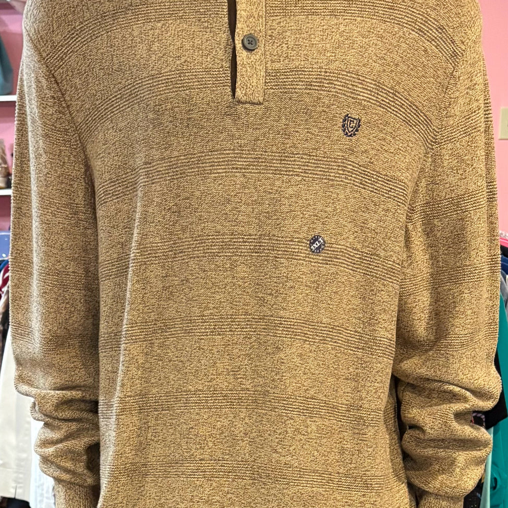 NWT Chaps Brown 100% Cotton Knit Mock-Neck Sweater Size: 3XL/Tall
