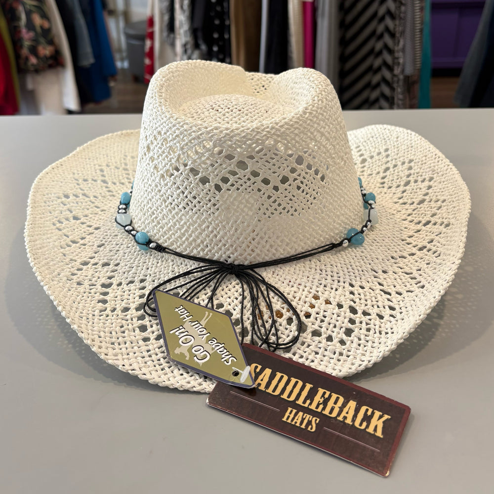 
                      
                        NWT SaddleBack Hats White Cowboy Hat
                      
                    