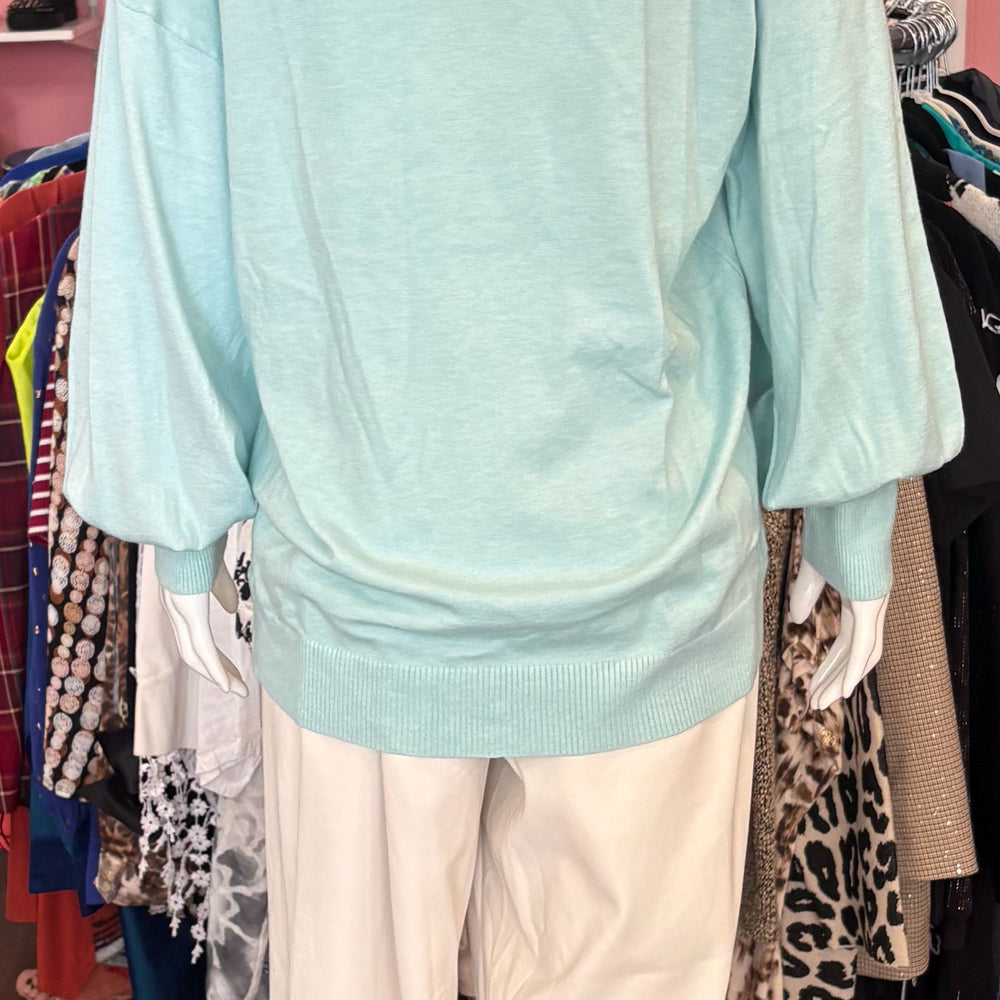 
                      
                        Vine & Love Light Square Neck Blue Sweater Top Size:L
                      
                    