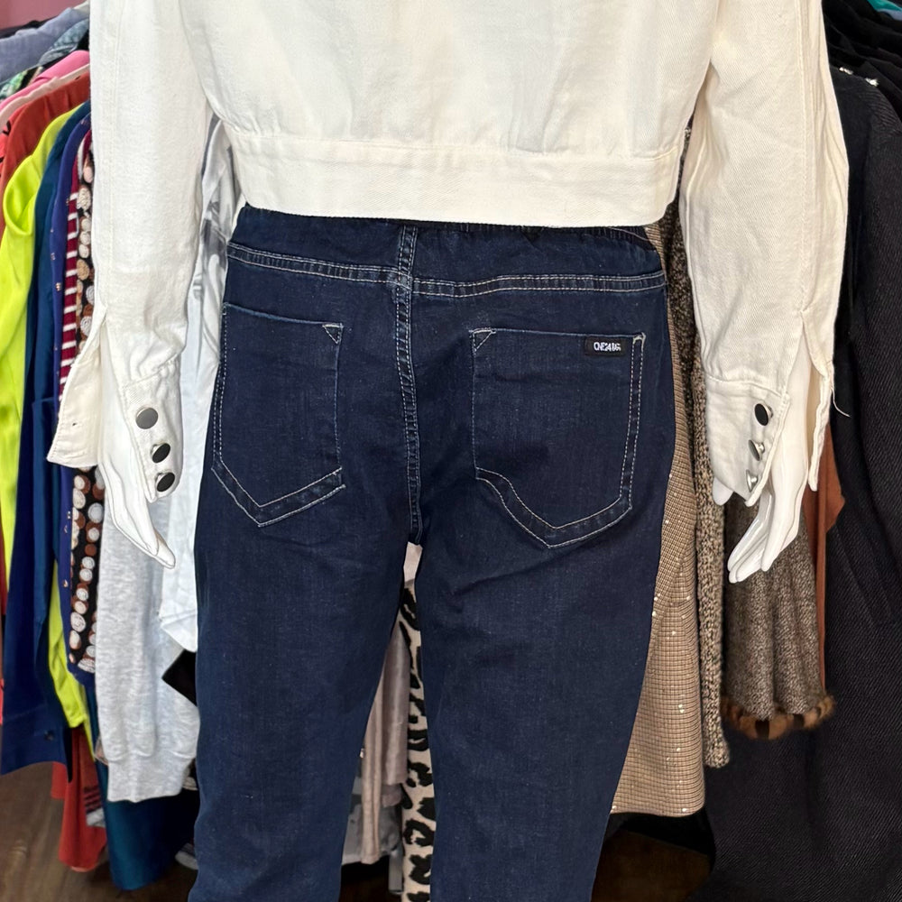 
                      
                        Chance Off White Pearl and Rhinestone embellished Jean Jacket Size: TU One Size)
                      
                    