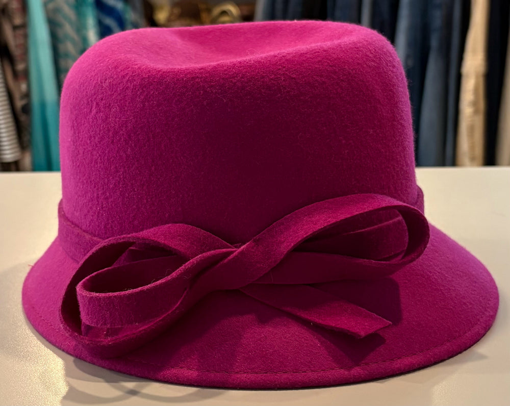 Soprattutto Dark Purple 100% Wool Dress Hat