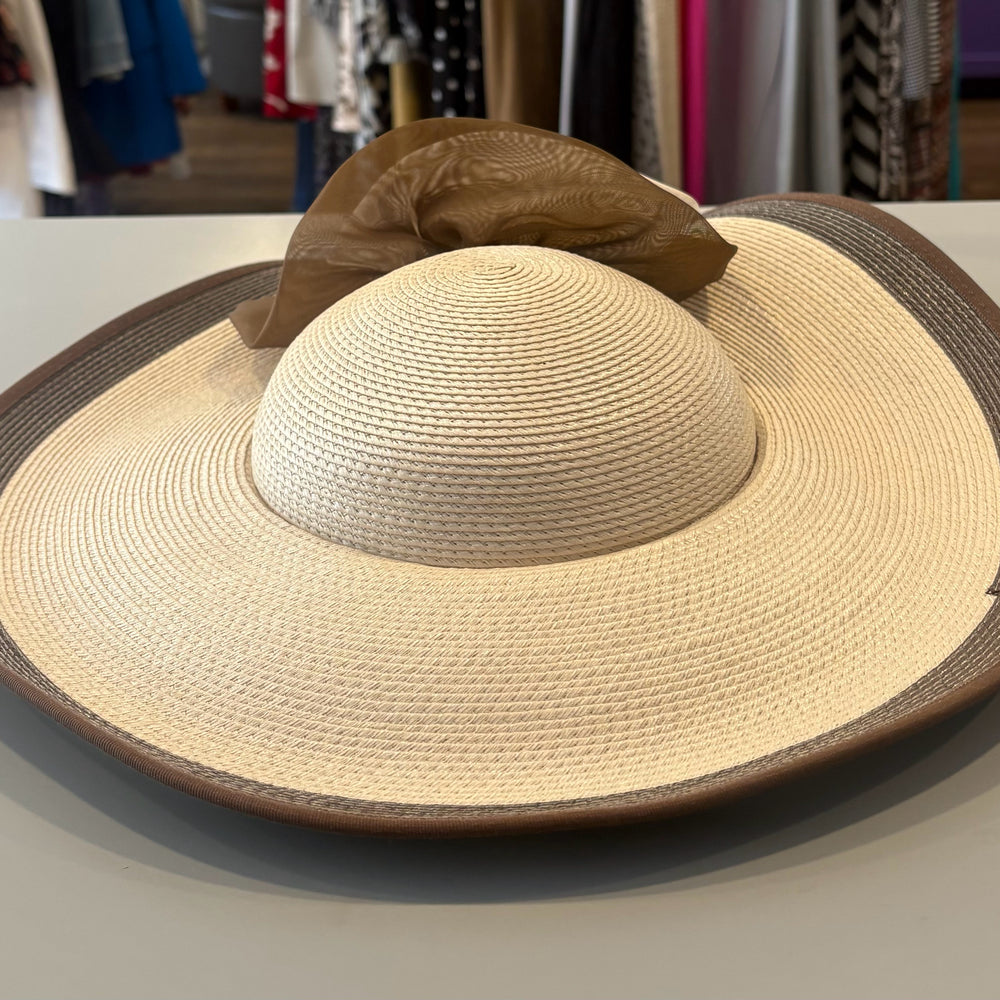 
                      
                        Sylvia Brown and Beige Straw Hat
                      
                    
