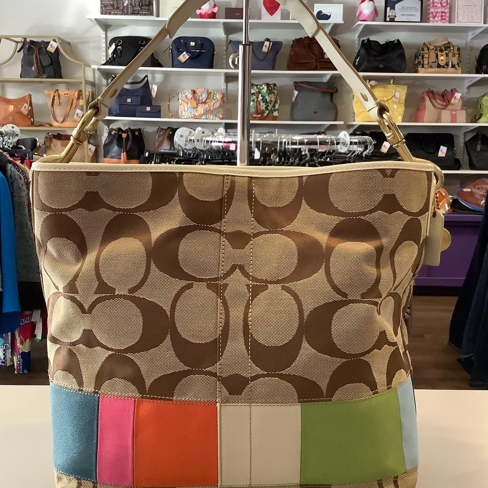 Coach Legacy Multi Stripe Shoulder Bag