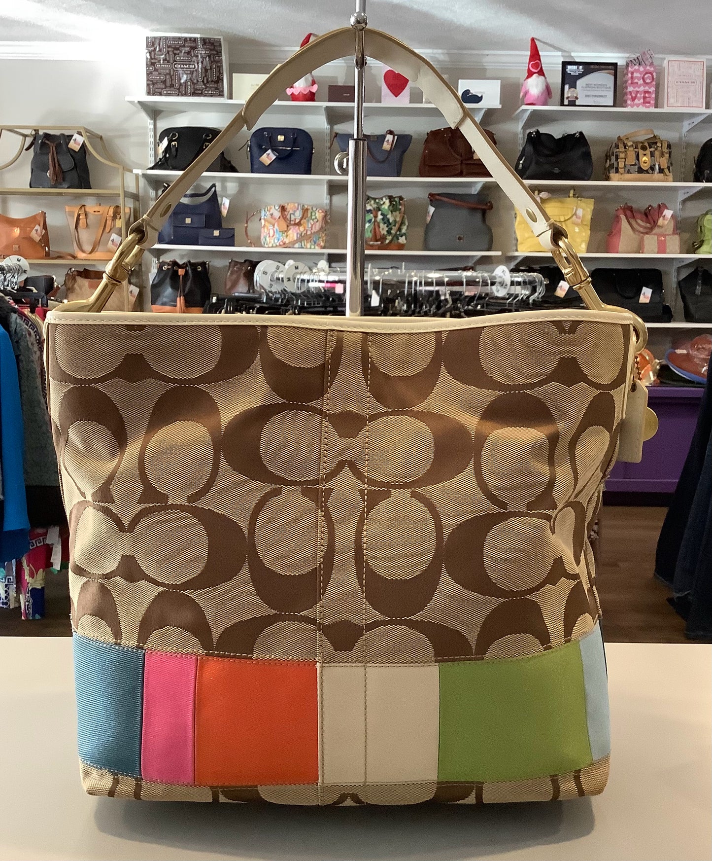 Coach Legacy Multi Stripe Shoulder Bag