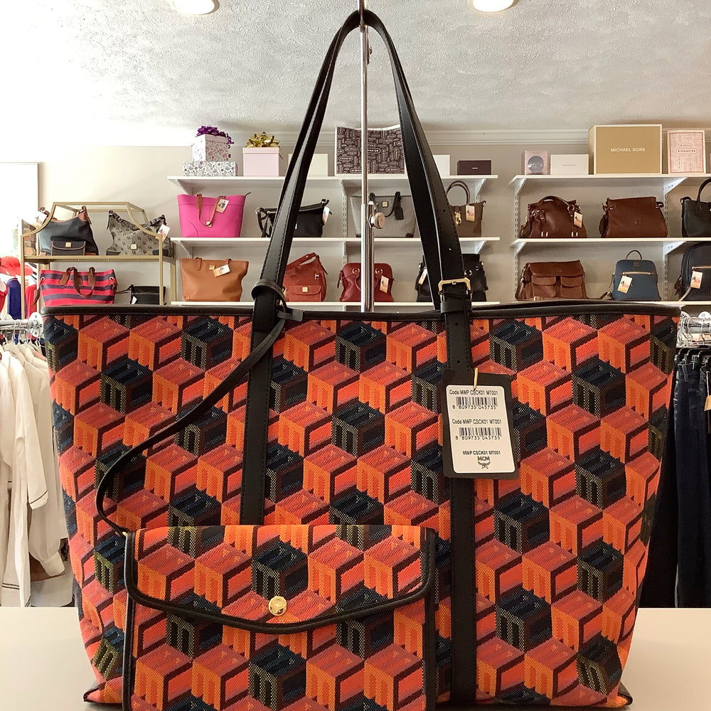 MCM Shopper in Cubic Monogram Jacquard