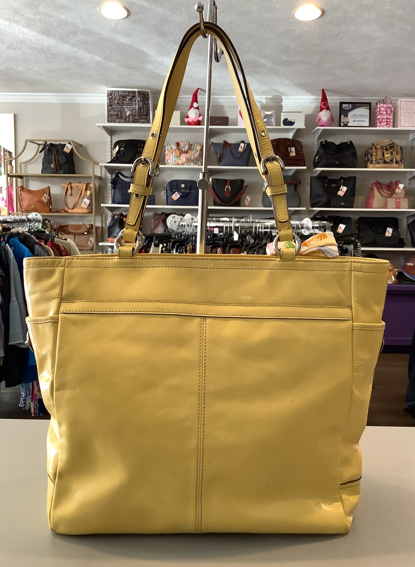 Coach East West Patent Leather Gallery Shoulder Bag