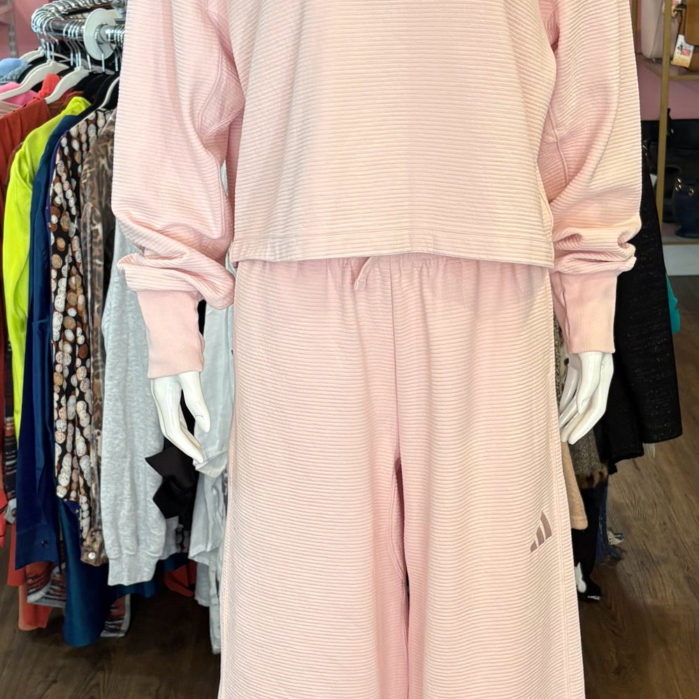 RARE Adidas All SZN Ribbed Light Pink 2 Piece Set Size:M