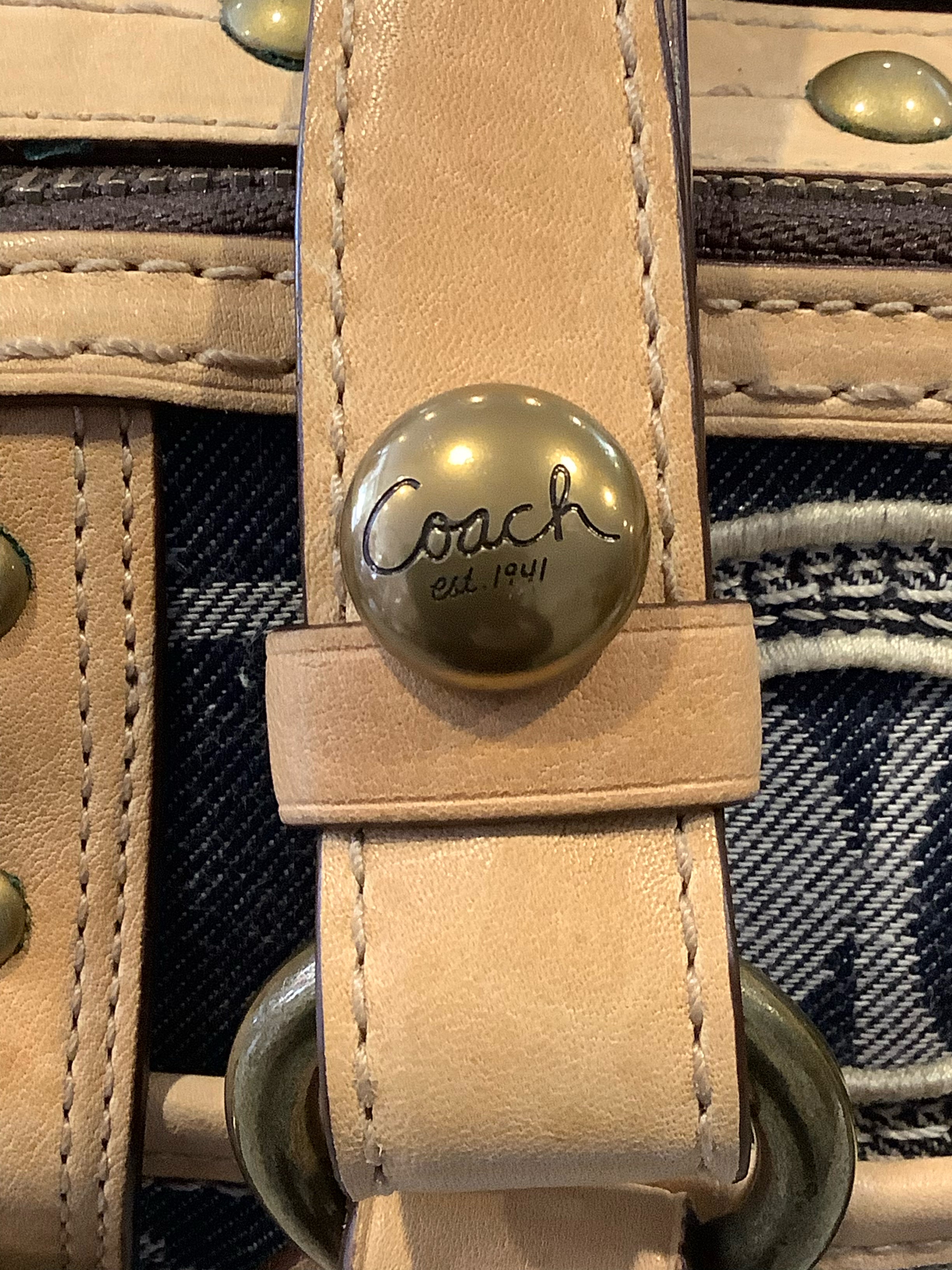 Coach Ltd Ed Liliy Legacy Signature C Denim Satchel – Sweet