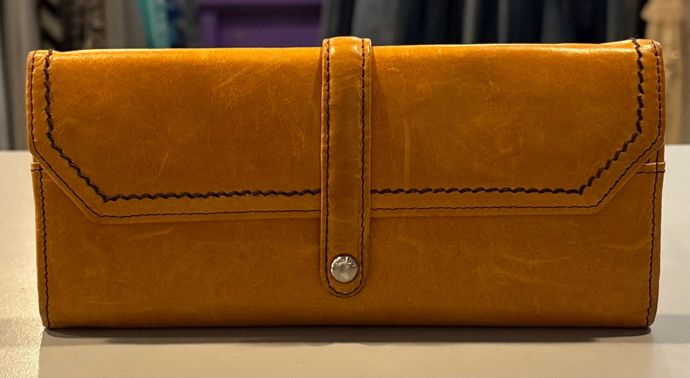 HOBO Orange/Mustard Yellow Leather Wallet