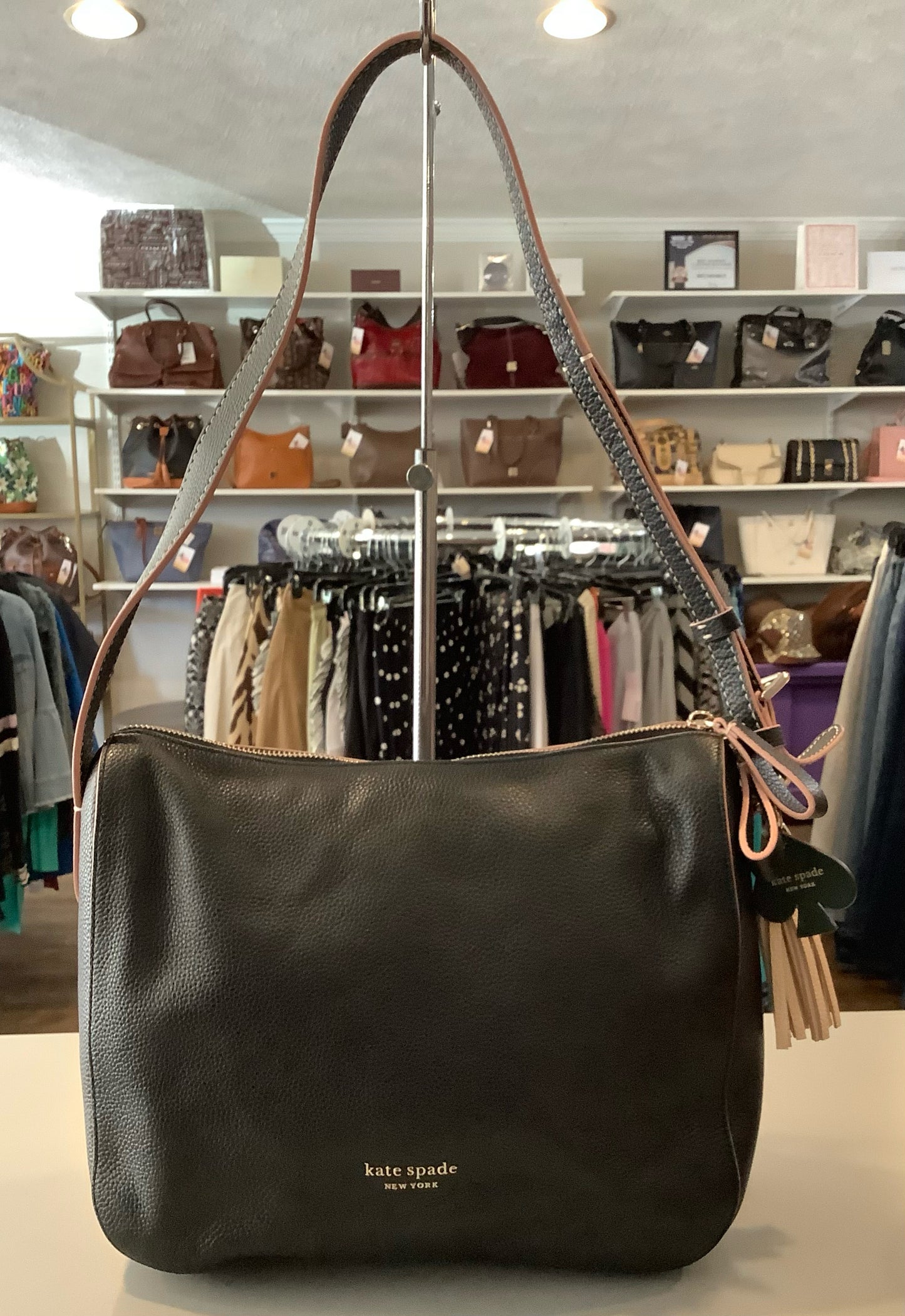 Kate Spade Anyday Medium Black Pebble Leather Shoulder Bag