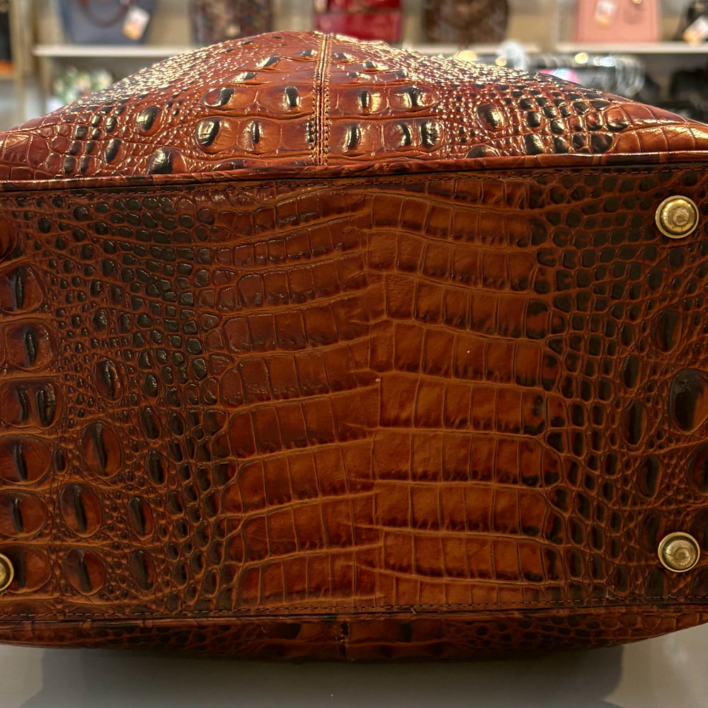 
                      
                        RARE Brahmin Trina Drawstring Embossed Handbag in Pecan Melbourne
                      
                    