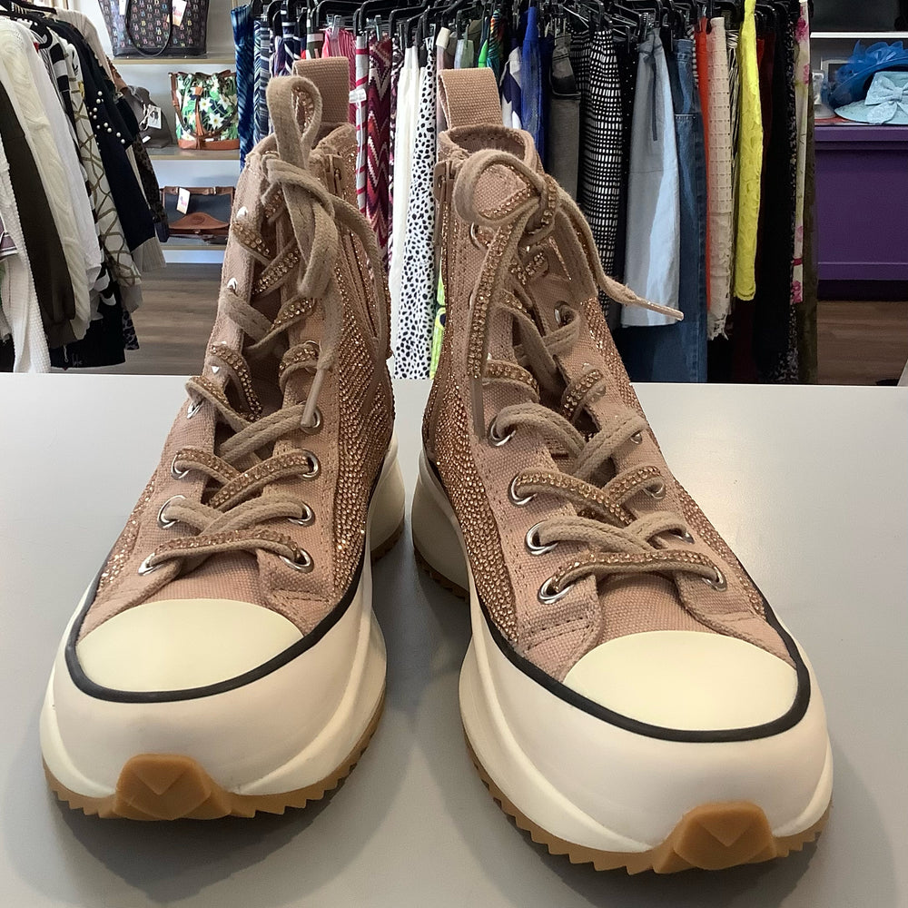 7.5M Steve Madden Shaft Rhinestone Embellished Platform Sneakers