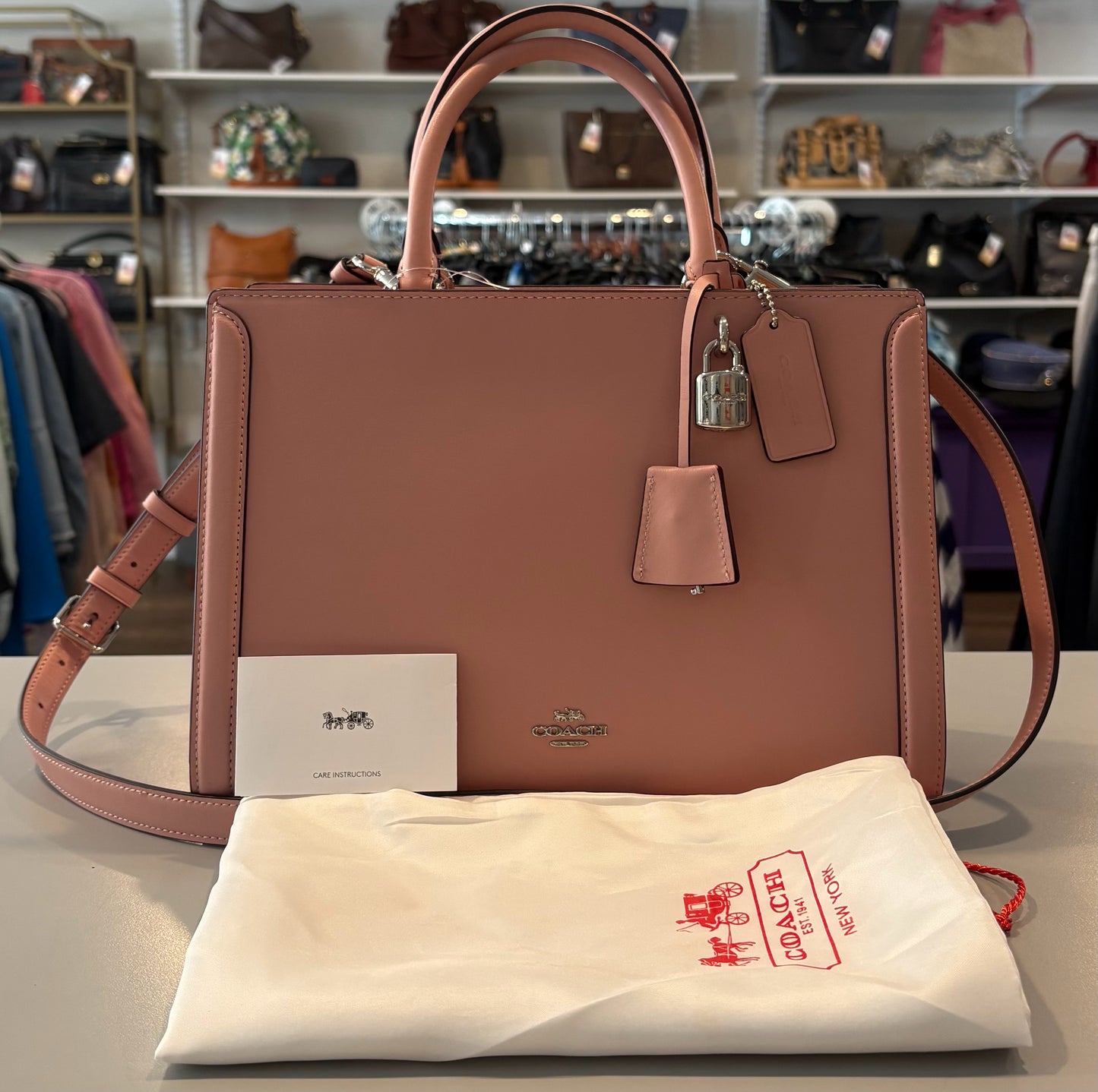 NWI Coach Zoe Light Pink Carryall