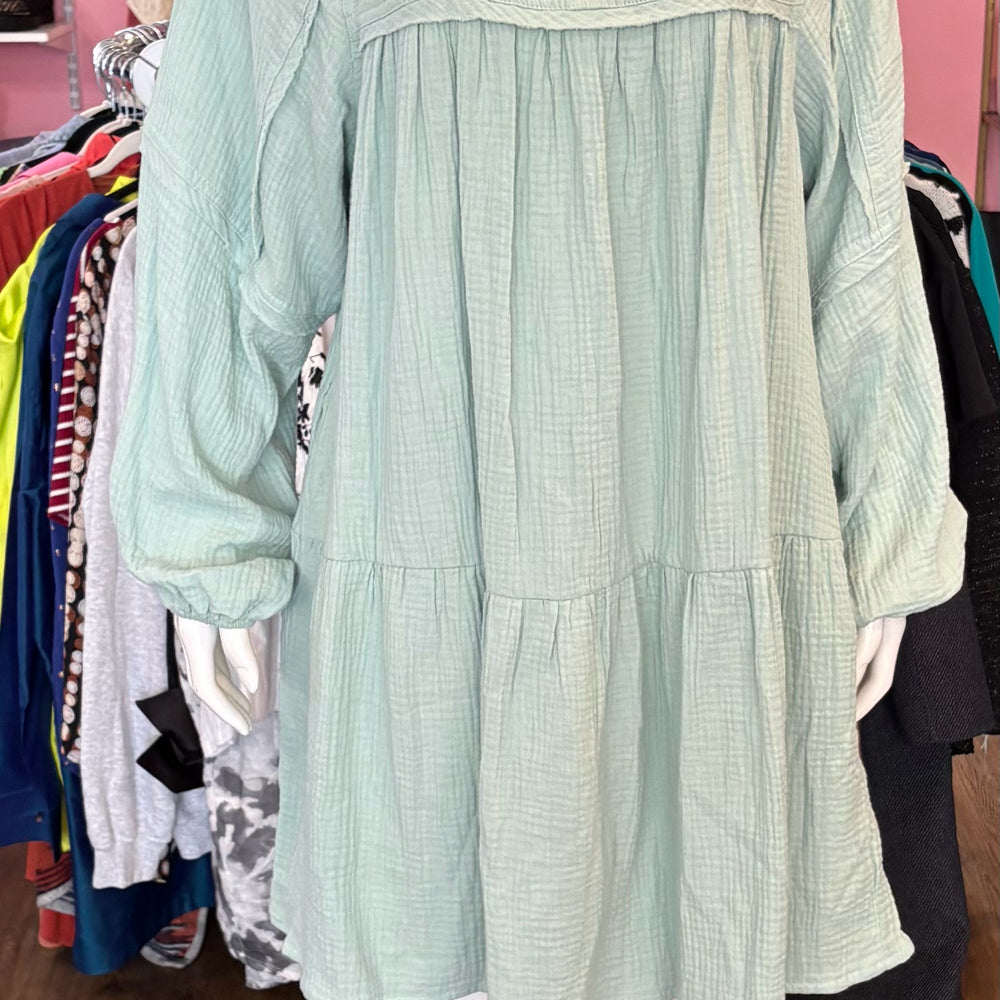 NWT Ces Femme Mint Green 100% Cotton Dress Size:M