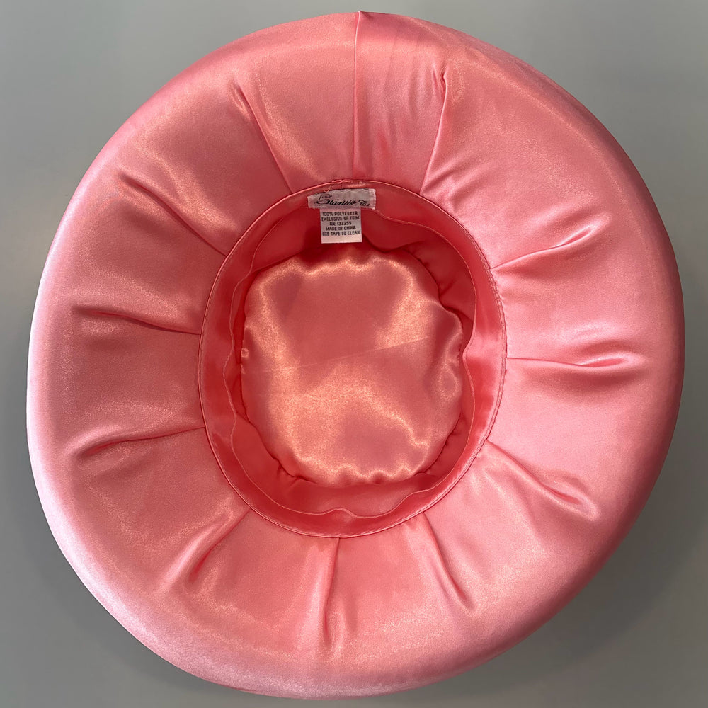 
                      
                        Clarissa C. Coral Pink Church Hat with Rhinsteone Detailing
                      
                    