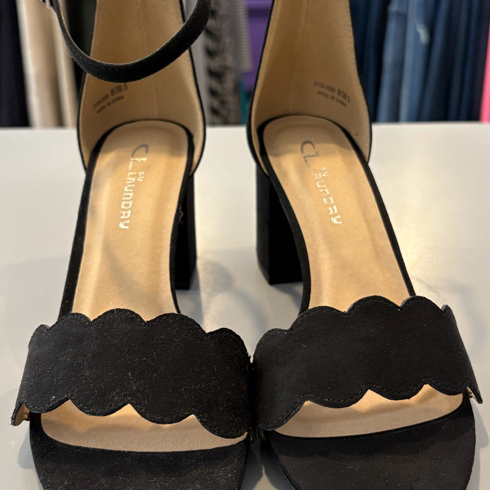 CL By Laundry Jayne Super Suede Black Heels Size:8M