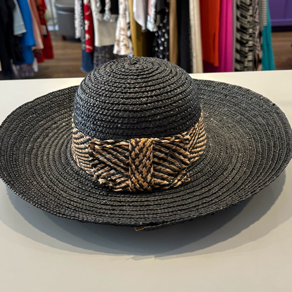 Black & Brown Straw Hat